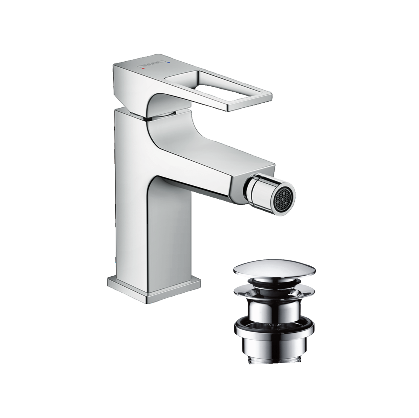 Hansgrohe Metropol 100 Chrome baterija (slavina) za bide sa odlivnim ventilom sifona push-open 74520000