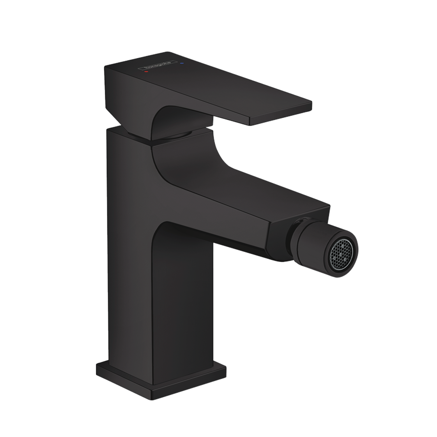 Hansgrohe Metropol 100 Matt Black baterija (slavina) za bide sa odlivnim ventilom sifona push-open 32520670