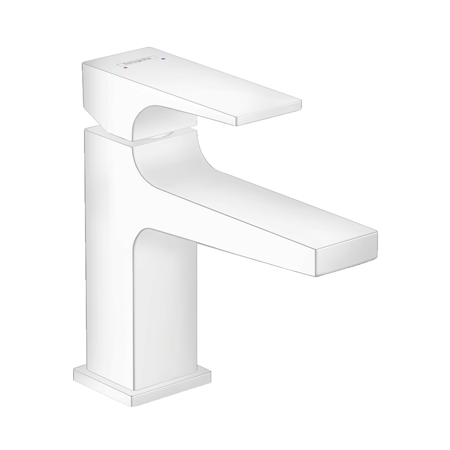 Hansgrohe Metropol 100 Matt White Air Power EcoSmart baterija (slavina) za umivaonik sa odlivnim ventilom sifona push-open metalnim 32500700