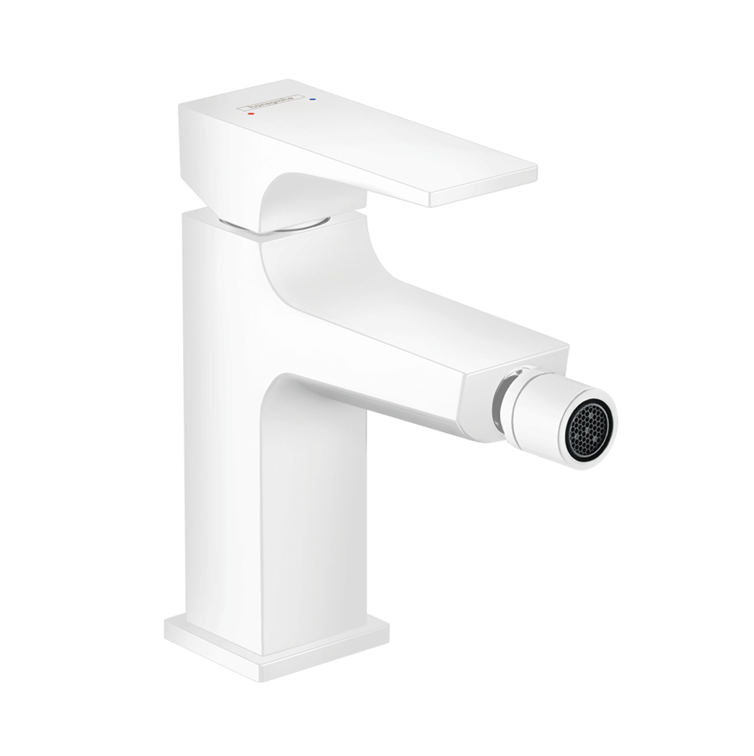 Hansgrohe Metropol 100 Matt White baterija (slavina) za bide sa odlivnim ventilom sifona push-open 32520700
