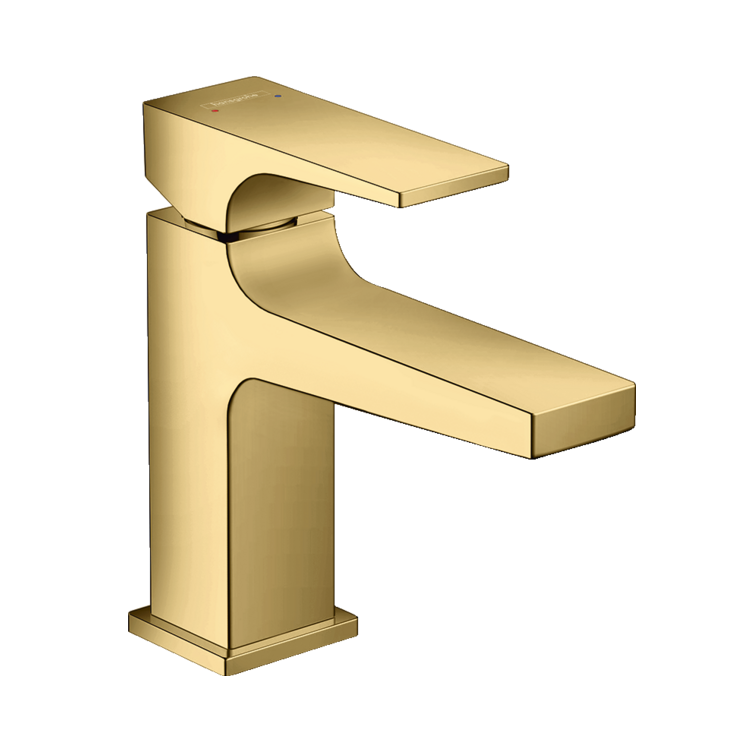 Hansgrohe Metropol 100 Polished Gold Optic Air Power EcoSmart baterija (slavina) za umivaonik sa odlivnim ventilom sifona push-open metalnim 32500990