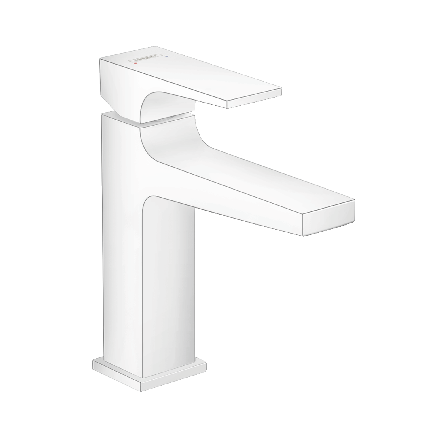 Hansgrohe Metropol 110 Matt White Air Power EcoSmart baterija (slavina) za umivaonik sa odlivnim ventilom sifona push-open metalnim 32507700