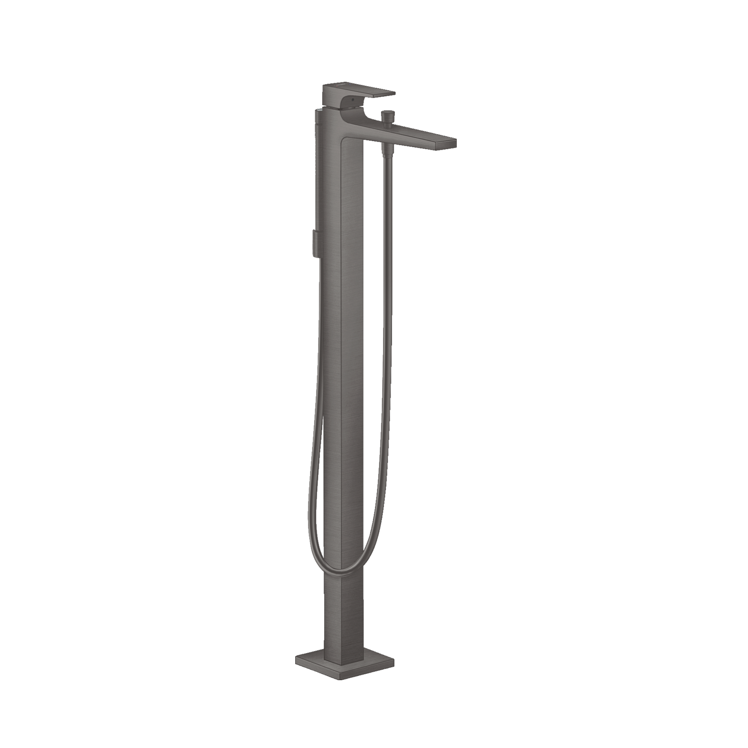 Hansgrohe Metropol Brushed Black Chrome baterija (slavina) za kadu podna sa ručnim tušem, držačem ručnog tuša i crevom 32532340