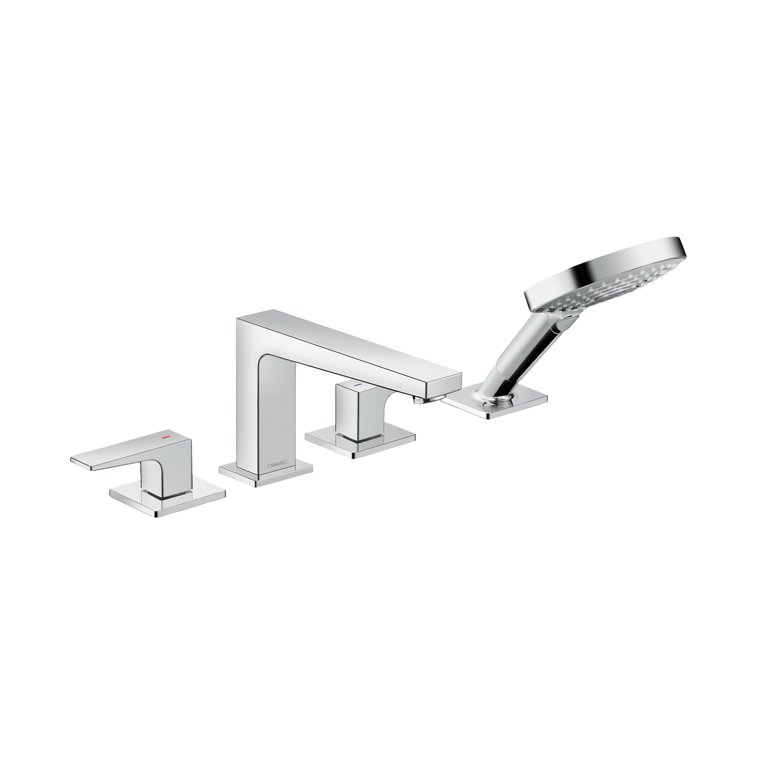 Hansgrohe Metropol Chrome baterija (slavina) za kadu dvoručna sa 4 otvora sa ručnim tušem RainDance Select S i držačem ručnog tuša 32552000