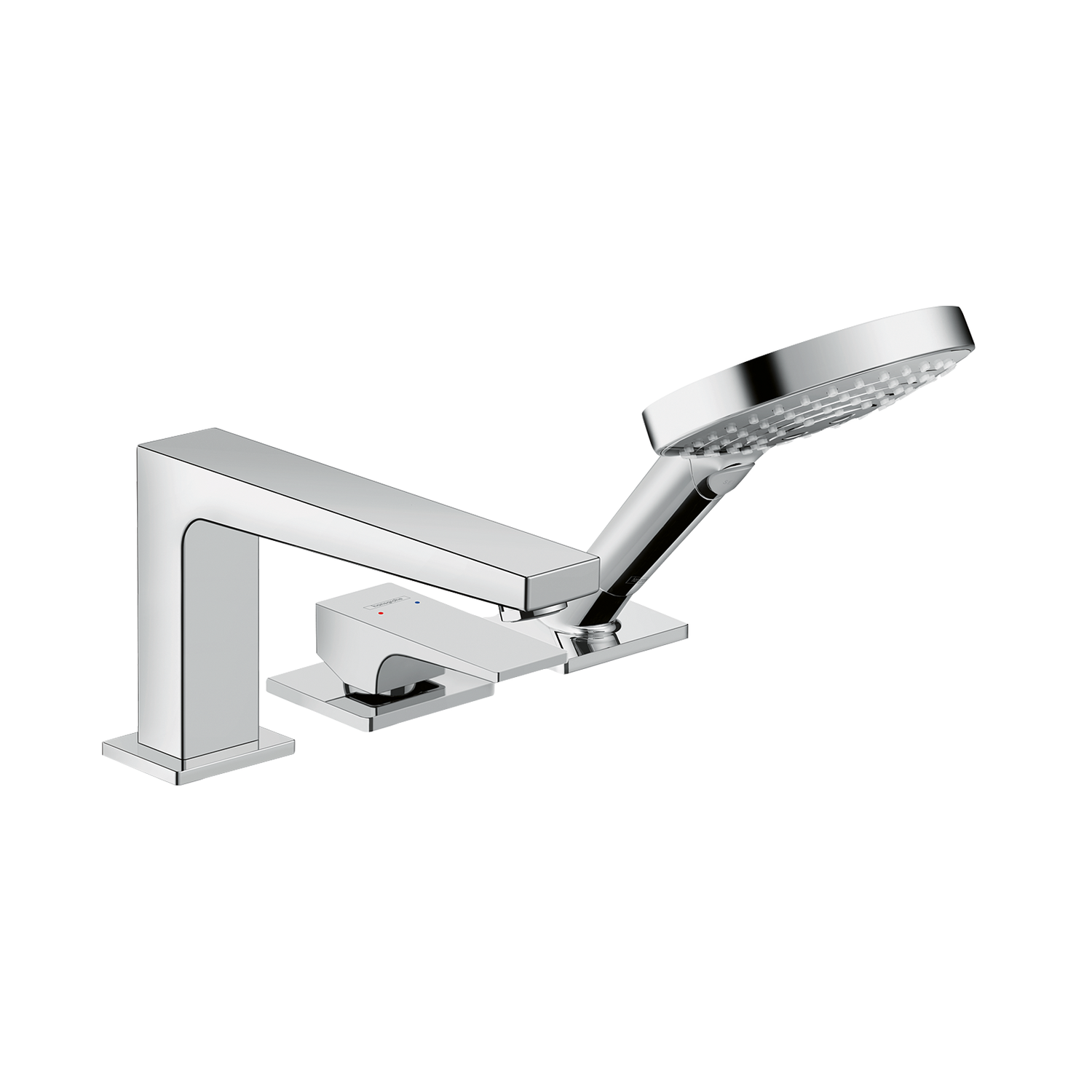 Hansgrohe Metropol Chrome baterija (slavina) za kadu sa 3 otvora sa ručnim tušem RainDance Select S i držačem ručnog tuša 32551000