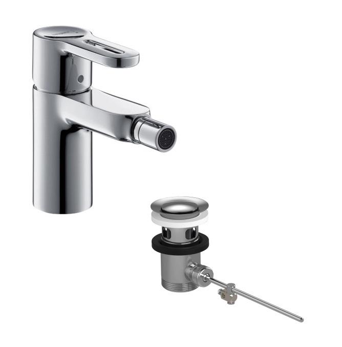 Hansgrohe Metropol S 85 Chrome baterija (slavina) za bide sa odlivnim ventilom sifona pop-up 14264000