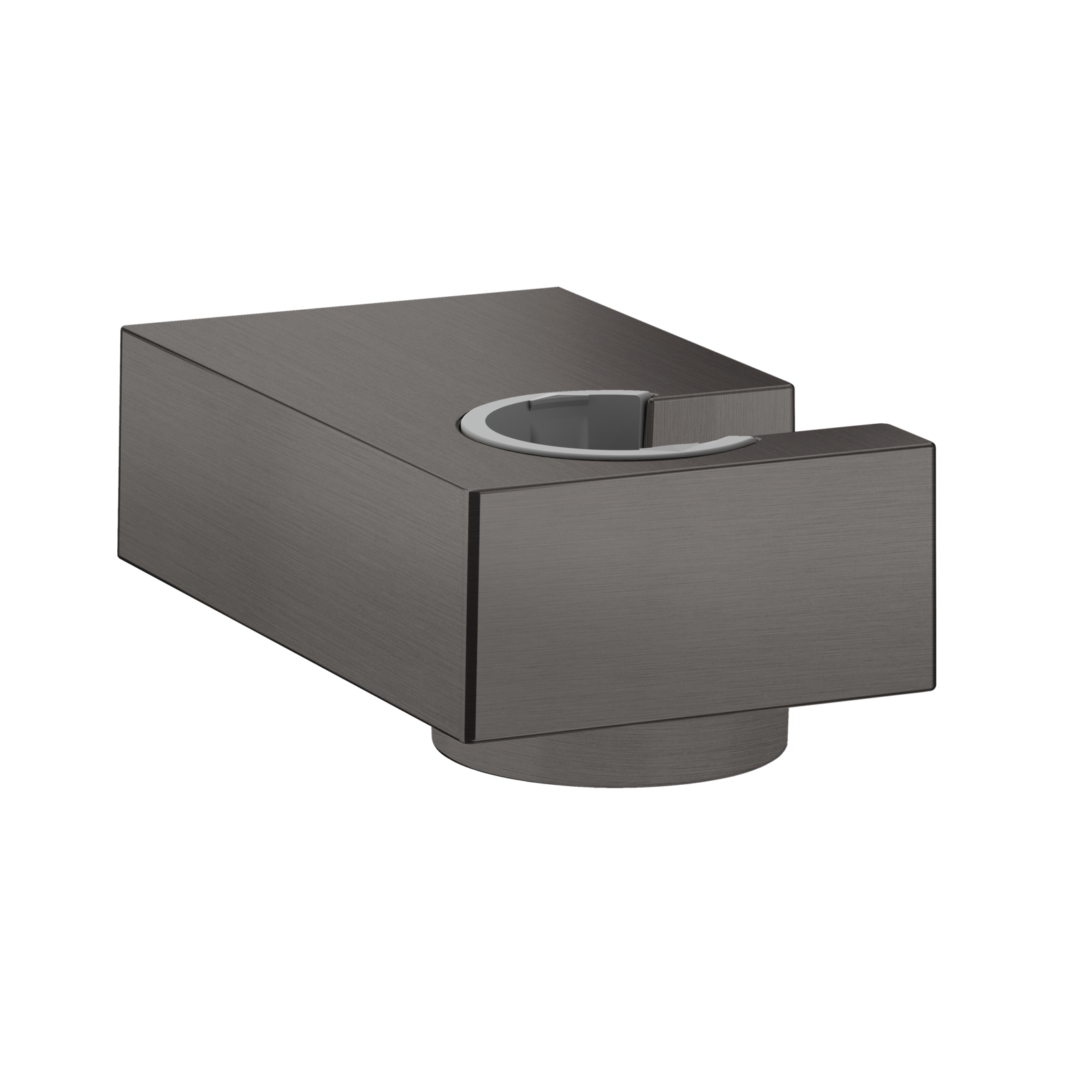 Hansgrohe Porter E Brushed Black Chrome držač ručnog tuša četvrtasti metalni za creva sa kupastim navojem 28387340