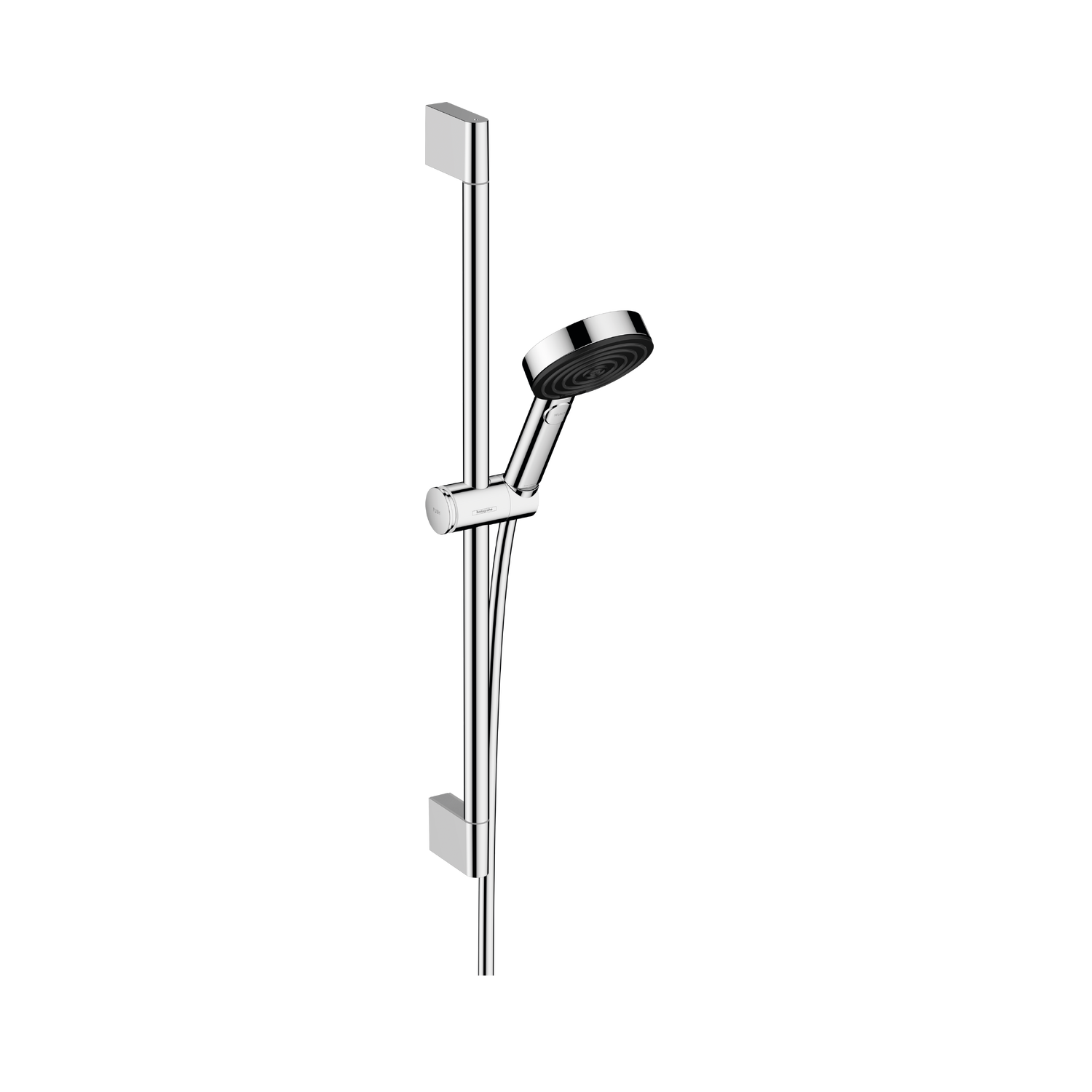 Hansgrohe Pulsify Select S 105 Chrome tuš set: ručni tuš sa 3 mlaza, Isiflex'B 1600 crevo za tuš i usponska šipka sa kliznim držačem 24161000