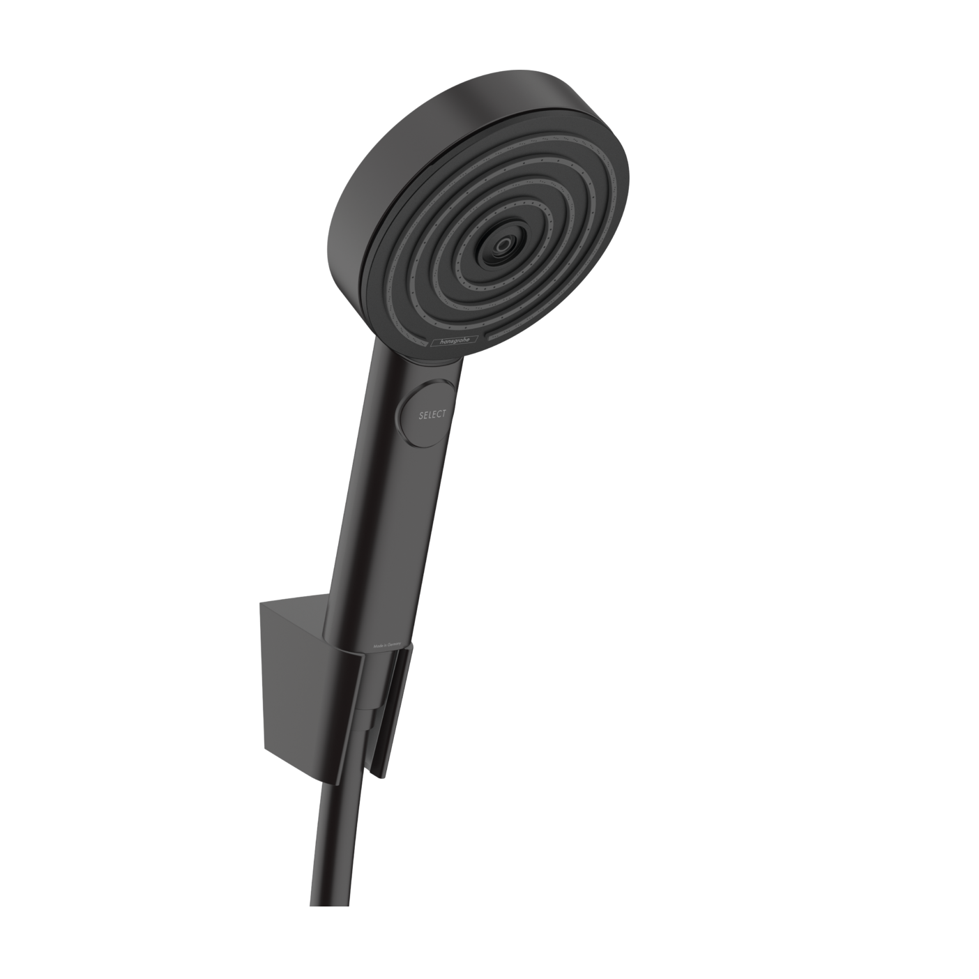 Hansgrohe Pulsify Select S Matt Black tuš set: ručni tuš sa 3 mlaza, držač za ručni tuš, Isiflex 1600 crevo za tuš 24303670