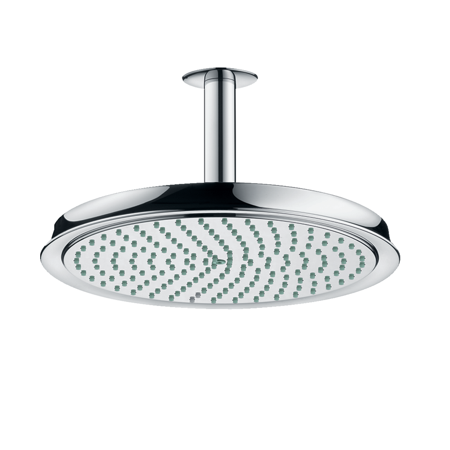 Hansgrohe Raindance Classic 240 Chrome nadglavni tuš okrugli sa 1 mlazom i držačem nadglavnog tuša plafonskim od 100mm 27405000