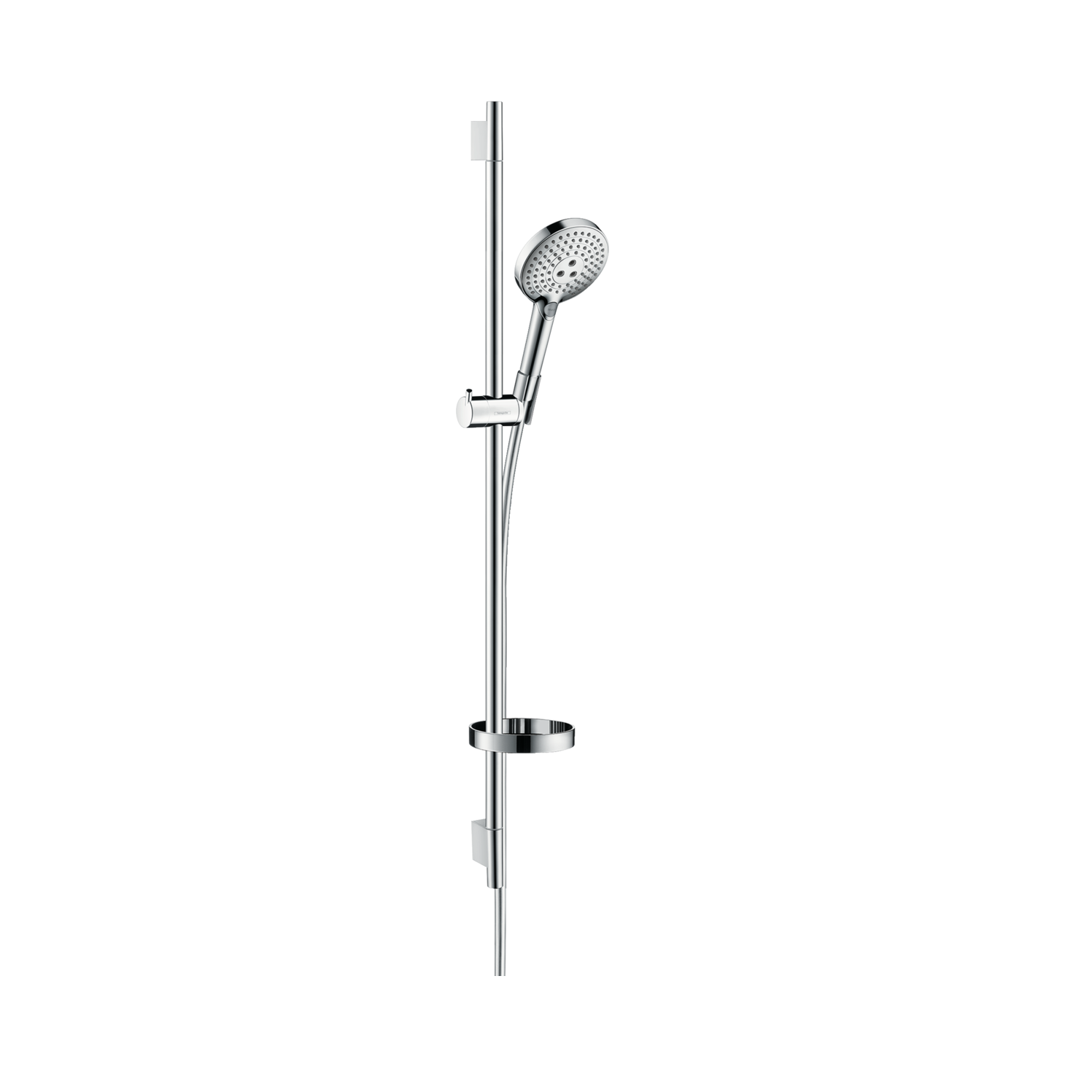 Hansgrohe Raindance Select S 120 Chrome ručni tuš set: ručni tuš sa 3 mlaza, crevo za tuš i usponska šipka sa kliznim držačem i policom 26631000