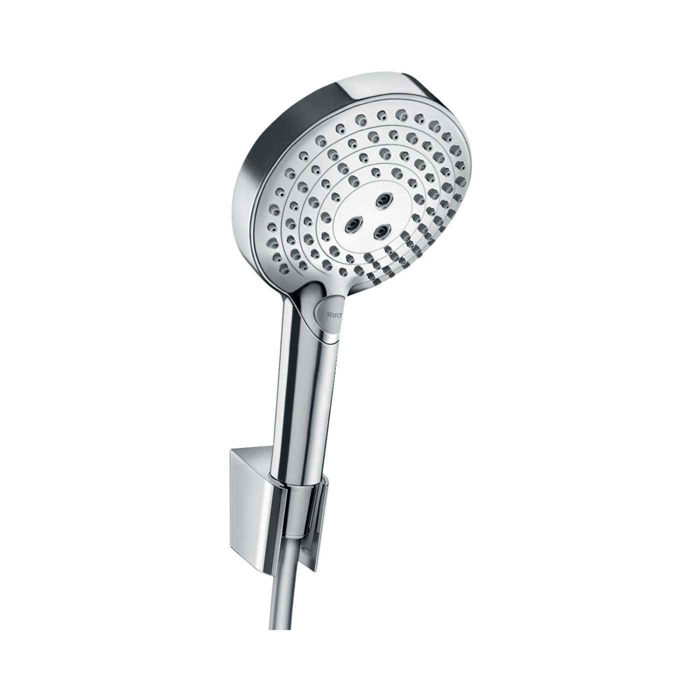 Hansgrohe Raindance Select S tuš set: ručni tuš sa 3 mlaza, držač za ručni tuš, Isiflex 1600 crevo za tuš 27668000