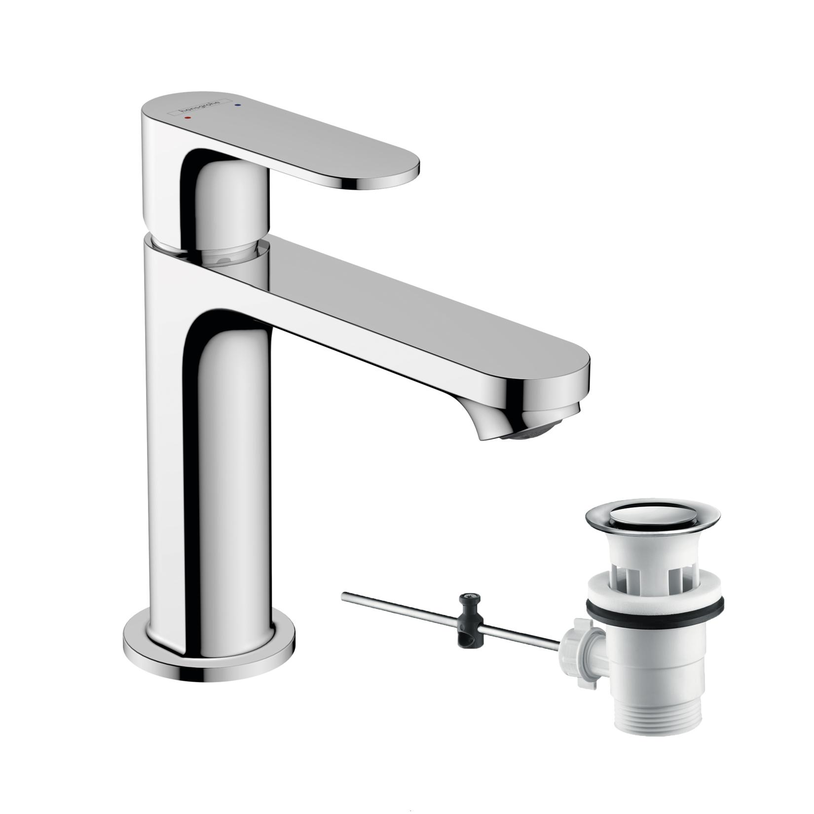 Hansgrohe Rebris S 110 Chrome baterija (slavina) za umivaonik sa odlivnim ventilom sifona pop-up 72517000