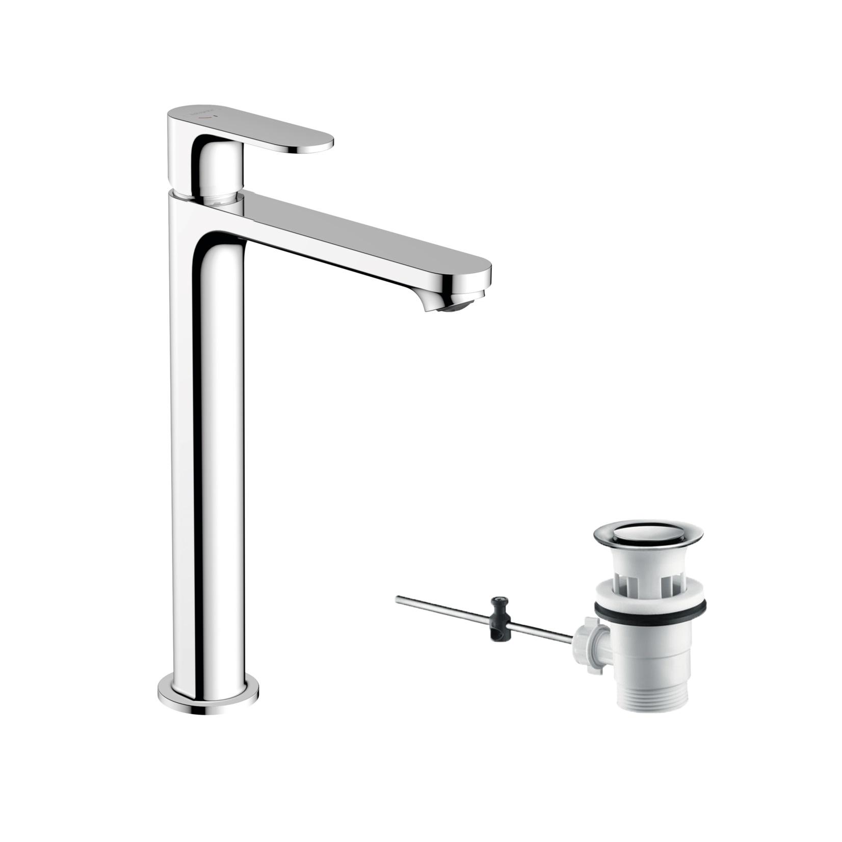 Hansgrohe Rebris S 240 CoolStart Chrome baterija (slavina) za umivaonik sa odlivnim ventilom sifona pop-up 72580000