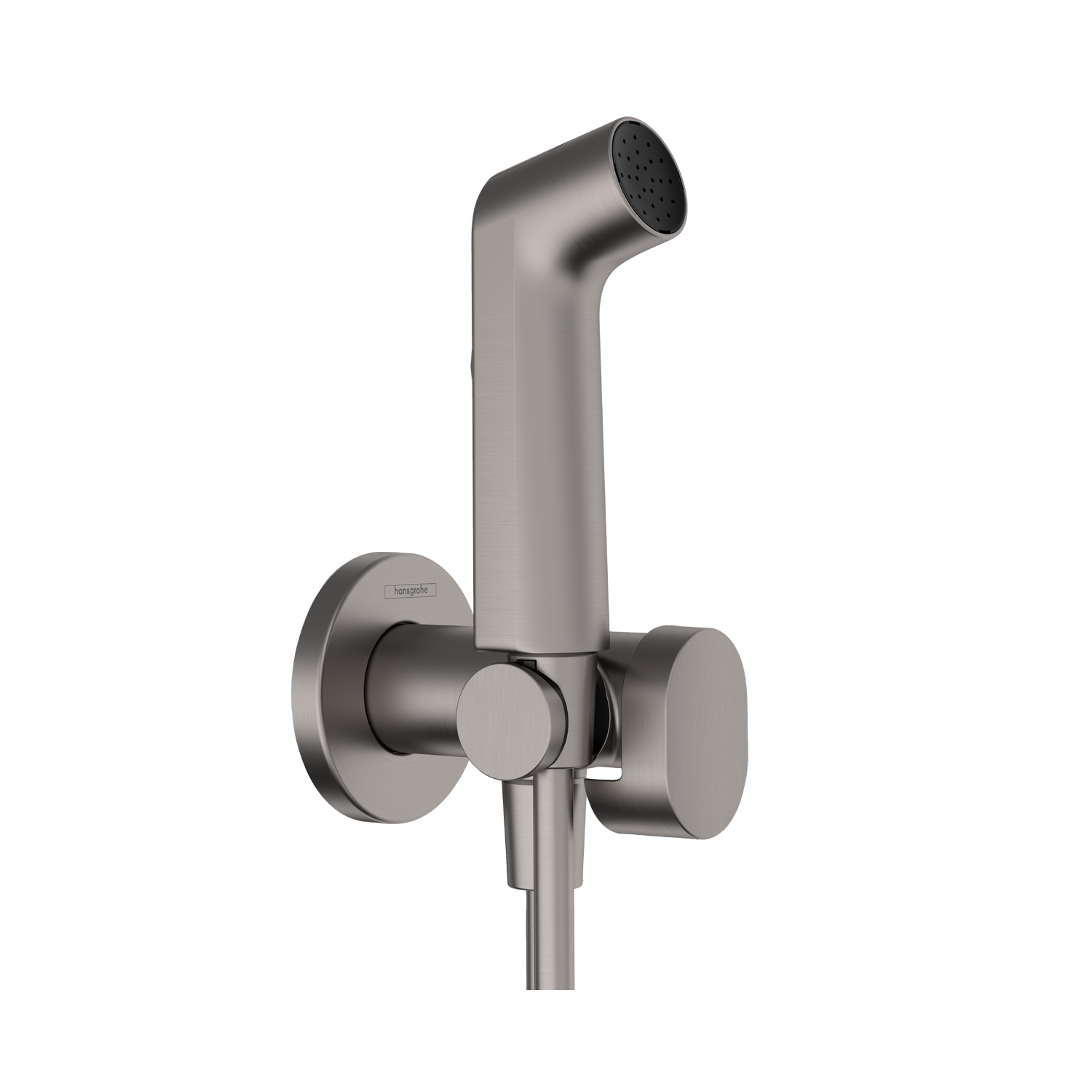 Hansgrohe S EcoSmart Brushed Black Chrome higijenski (bideta) tuš, mešač sa integrisanim priključkom i držačem i Isiflex B' 1250 crevom 29232340