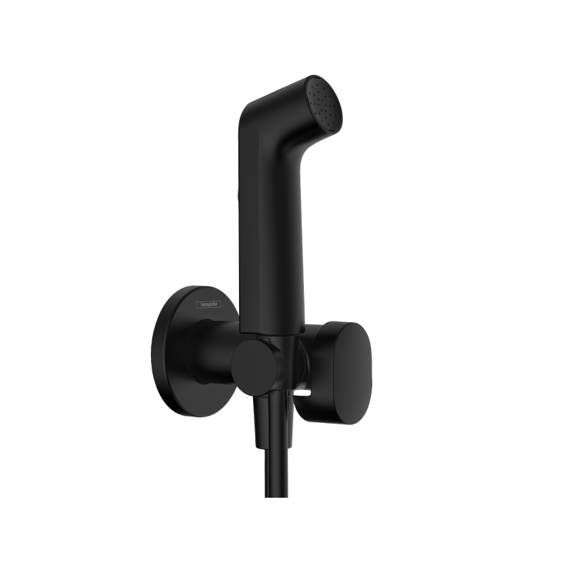 Hansgrohe S EcoSmart Matt Black higijenski (bideta) tuš, mešač sa integrisanim priključkom i držačem i Isiflex B' 1250 crevom 29232670