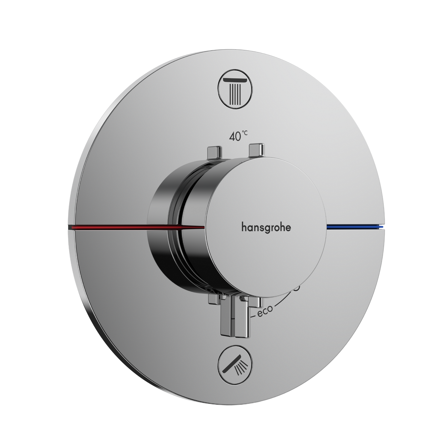 Hansgrohe ShowerSelect Comfort Chrome mešač termostatski sa prebacivačem sa 2 funkcije okrugli 15554000