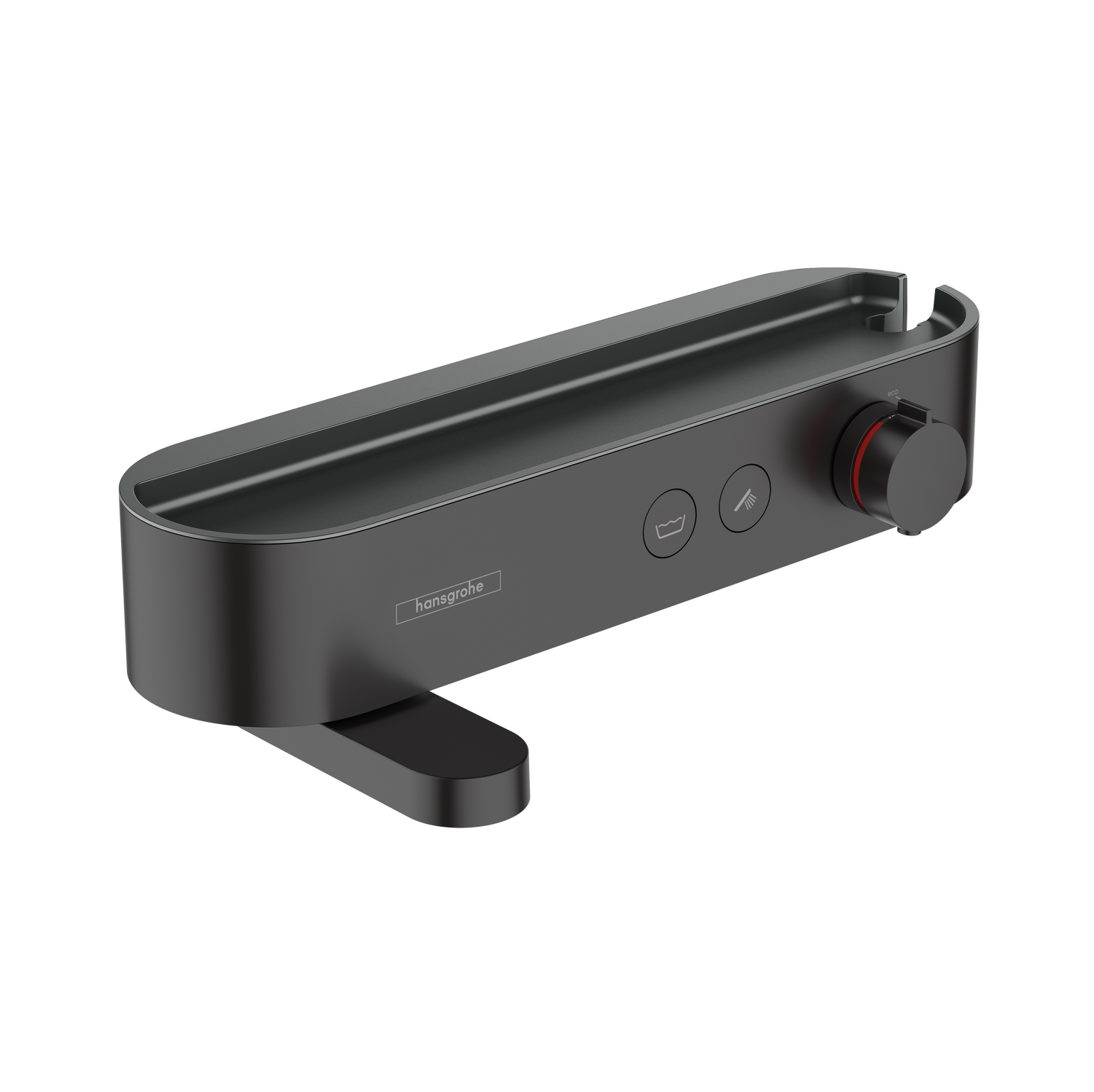 Hansgrohe ShowerTablet Select Matt Black baterija (slavina) termostatska za tuš sa izlivom, držačem za ručni tuš i policom 24340670