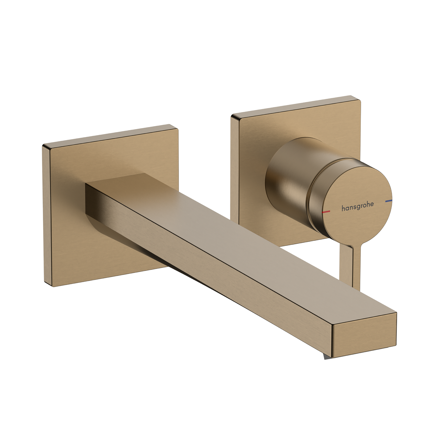 Hansgrohe Tecturis E 225 EcoSmart+ Brushed Bronze baterija (slavina) za umivaonik zidna sa odlivnim ventilom sifona nezatvorivim 73051140