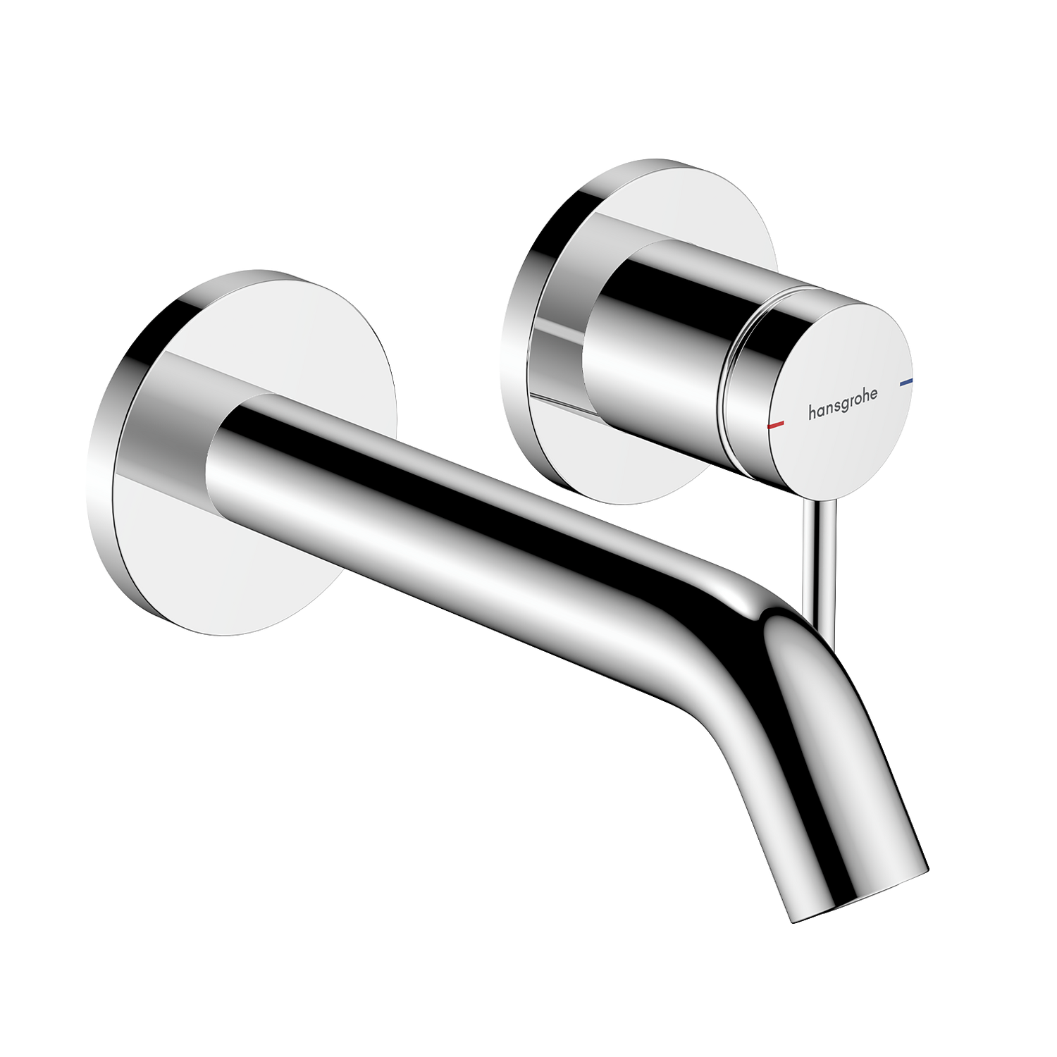 Hansgrohe Tecturis S 165 EcoSmart+ Chrome baterija (slavina) za umivaonik zidna sa odlivnim ventilom sifona nezatvorivim 73350000