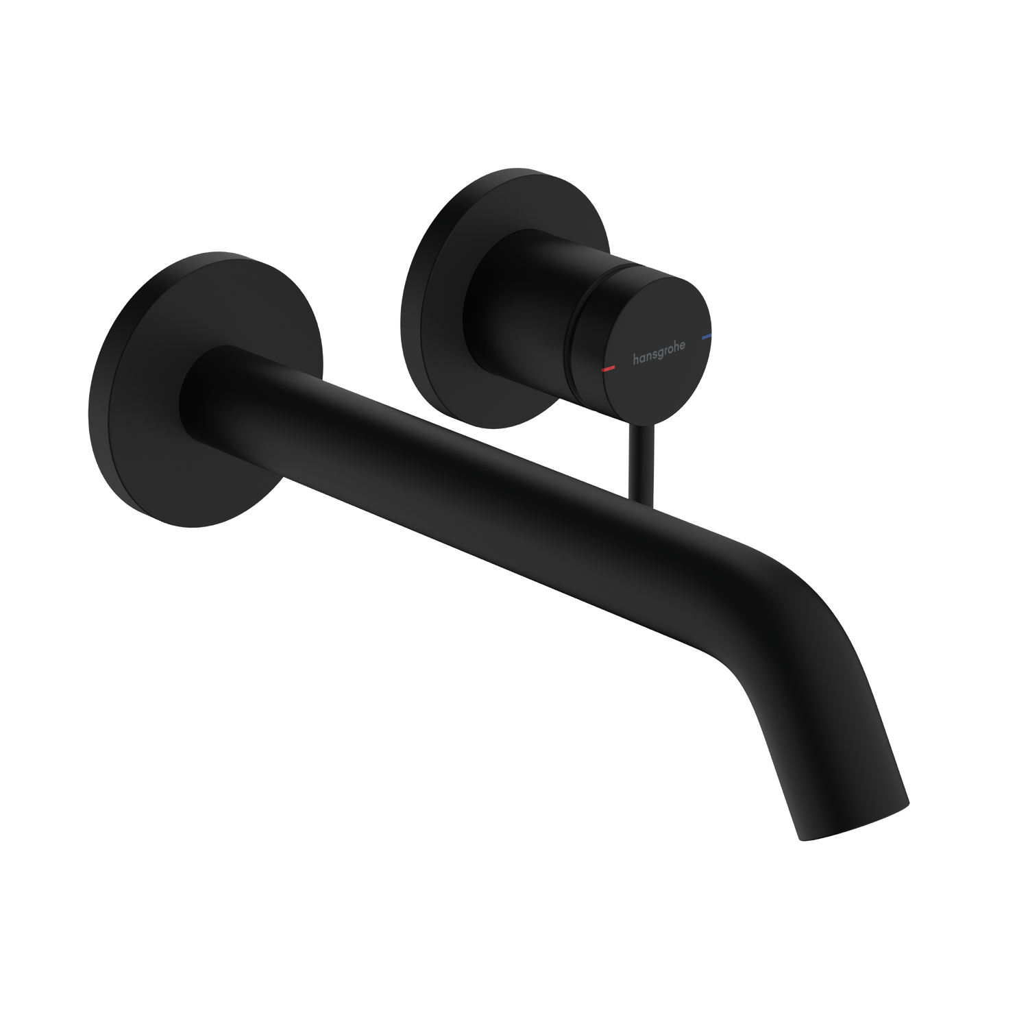 Hansgrohe Tecturis S 225 EcoSmart+ Matt Black baterija (slavina) za umivaonik zidna sa odlivnim ventilom sifona nezatvorivim 73351670