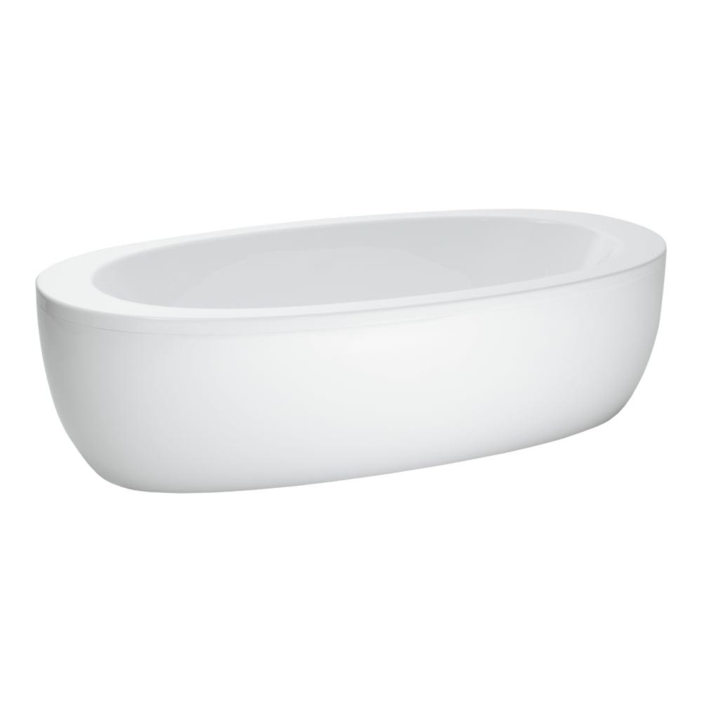 Laufen Il Bagno Alessi White kada 203x102x57,5 samostojeca, ovalna sa centralnim izrezom, sa jednodelnom pločom i aluminijumskim ramom 2.4197.0.000.000.1