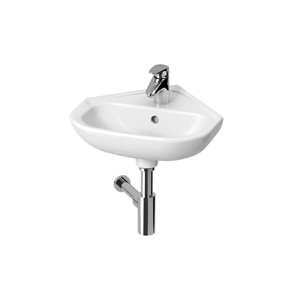 Jika Deep White  umivaonik (lavabo) 55x56x19 konzolni ugaoni sa rupom za bateriju i sa prelivom 8.1661.4.000.104.1