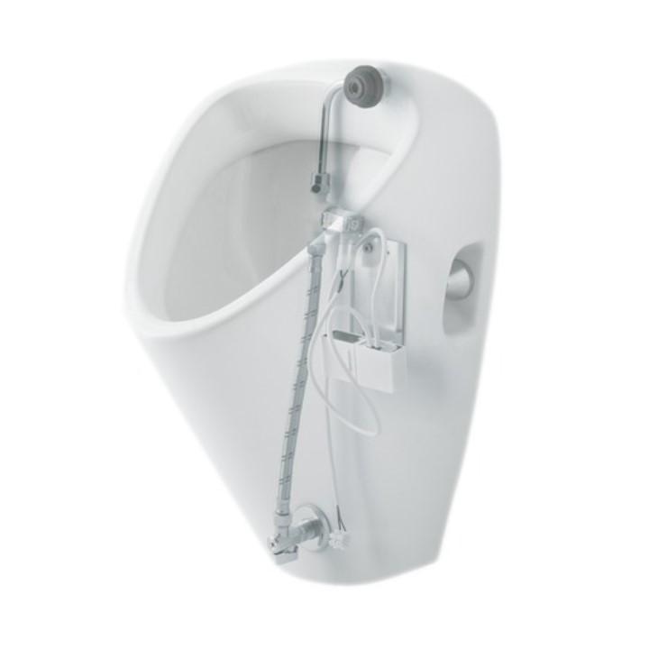 Jika Golem Antivandal White pisoar sa integrisanim senzorskim mehanizmom za ispiranje 30,5x53,5x34 za mrežno napajanje sa skrivenim dovodom, skrivenim odvodom i vidljivim kačenjem 8.4307.0.000.483.1