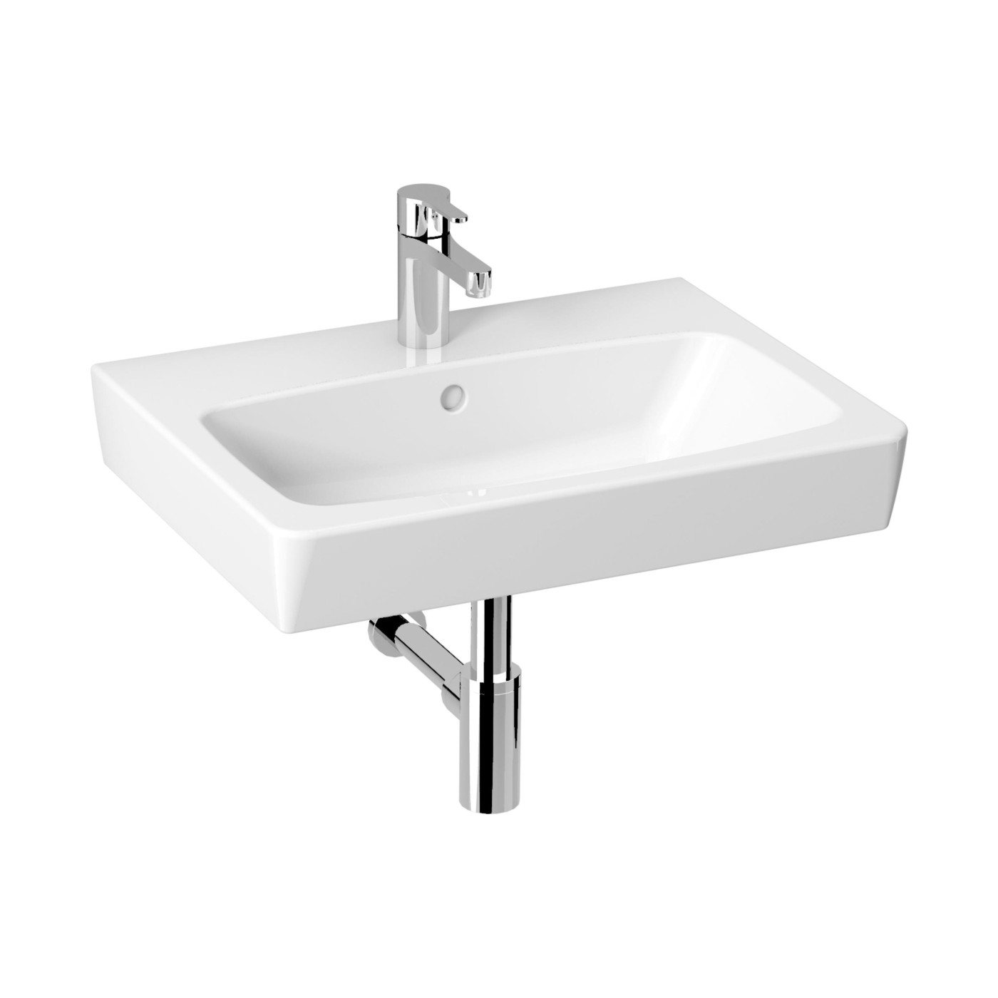 Jika Lyra Plus White umivaonik (lavabo) 60x45x17 konzolni sa rupom za bateriju i sa prelivom 8.1038.2.000.104.1