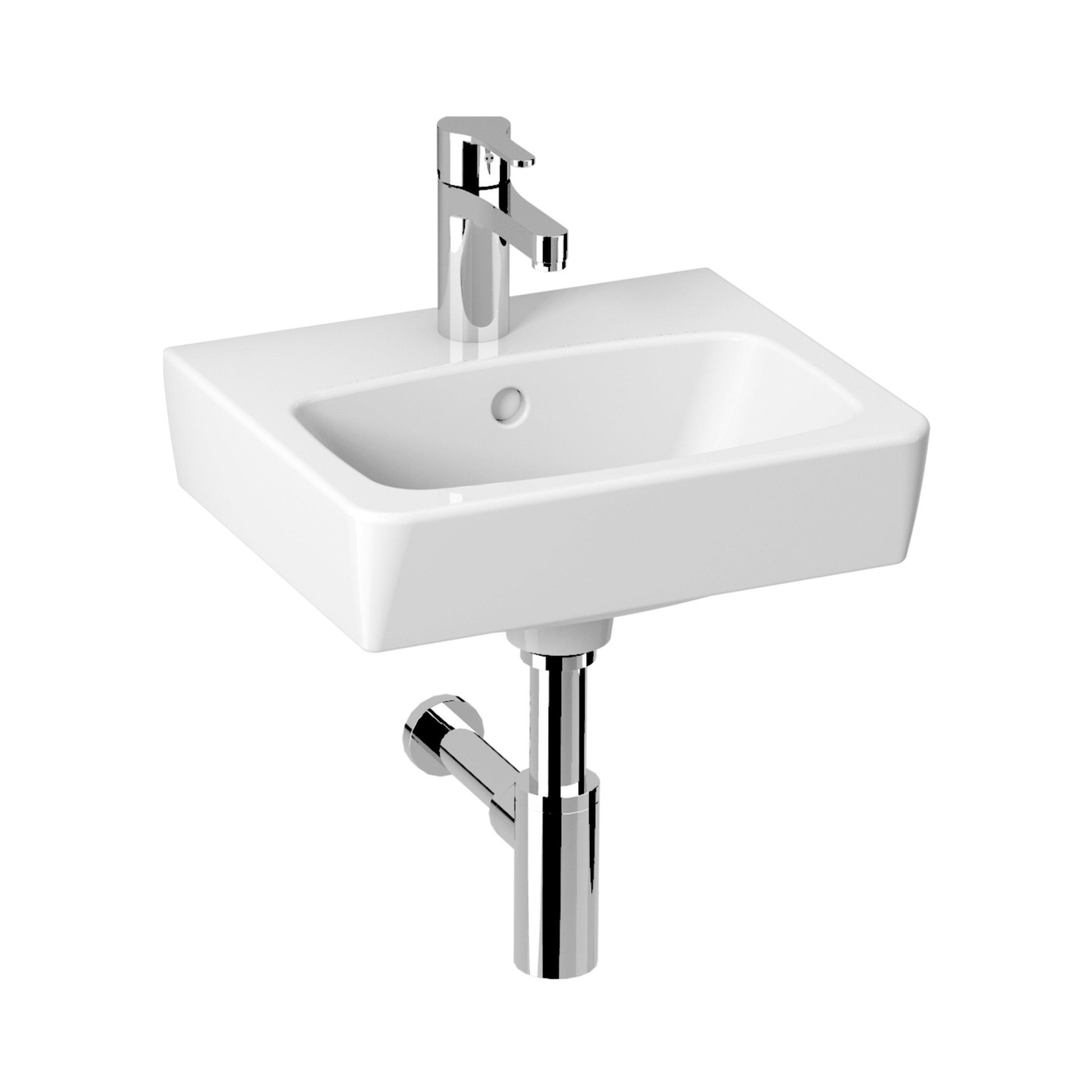 Jika Lyra Plus White umivaonik (lavabo) 40x34x17 konzolni sa rupom za bateriju i sa prelivom 8.1538.0.000.104.1