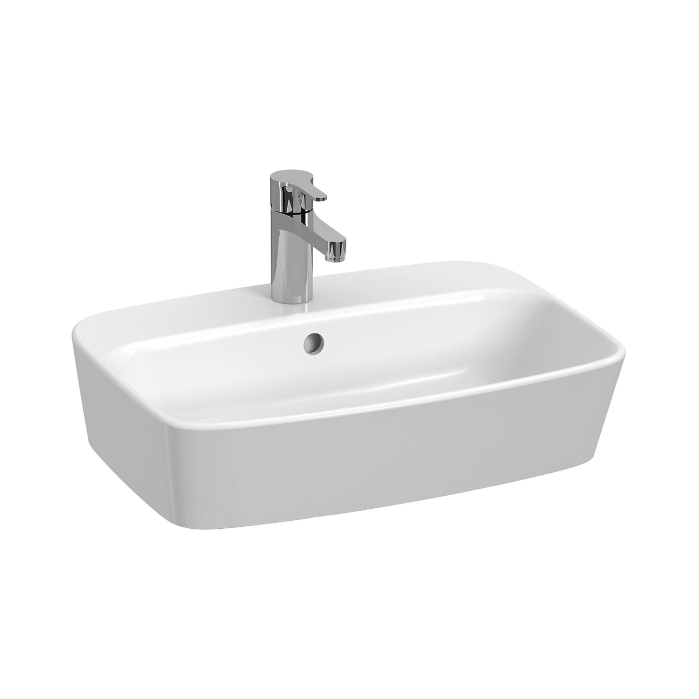 Jika Lyra Plus White umivaonik (lavabo) 55x40x13,5 nadgradni sa rupom za bateriju i prelivom 8.1838.2.000.104.1