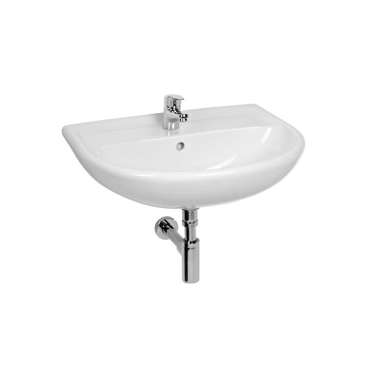 Jika Lyra Plus White umivaonik (lavabo) 55x45x19,5 sa rupom za bateriju i sa prelivom 8.1438.2.000.104.1