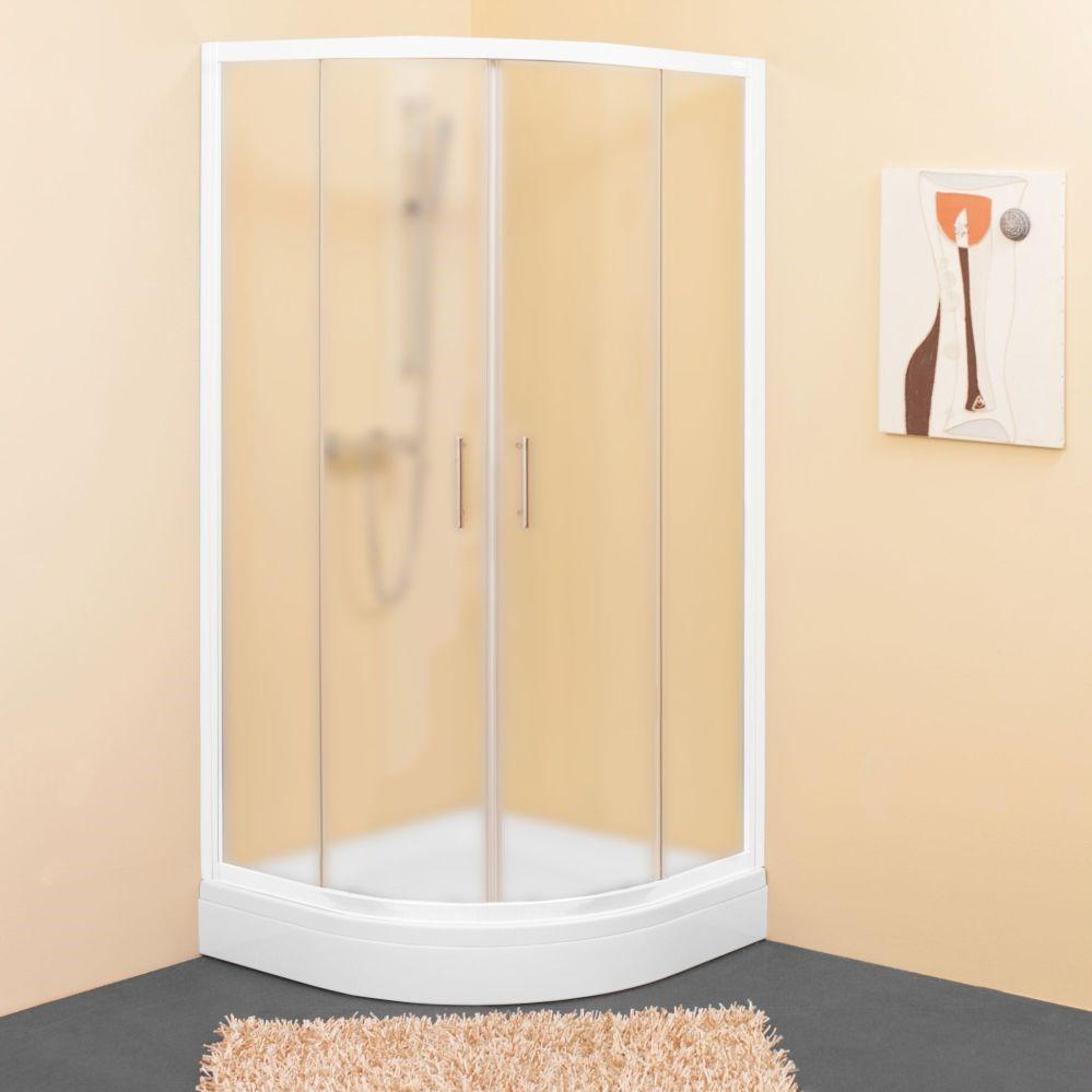 Kolpa San SQ Line 100x100 R550 White tuš kabina polukružna visine 1900mm sa kaljenim Chinchilla staklom debljine 5/6mm 511410