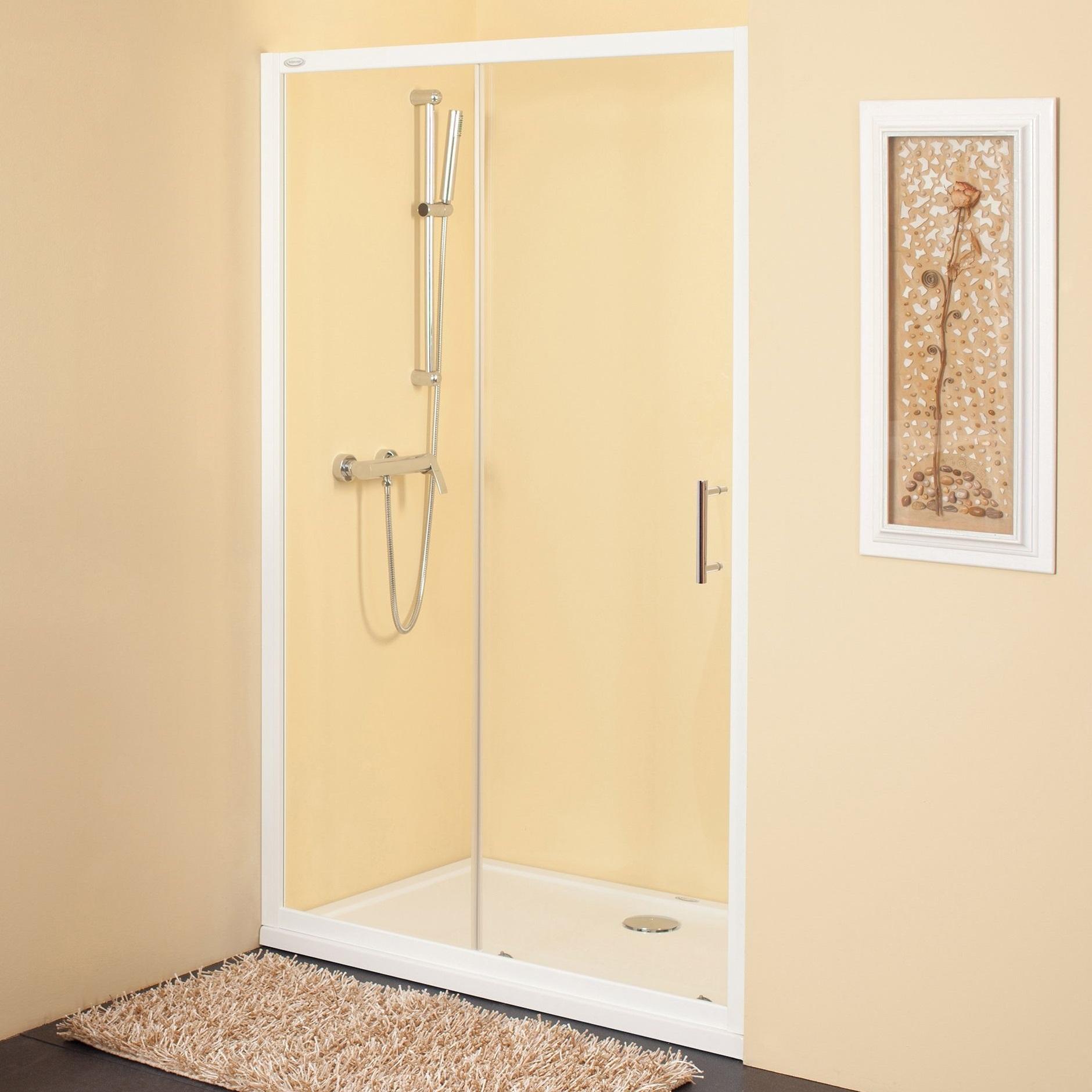 Kolpa San SQ Line 120 White tuš vrata samostojeća dvodelna visine 1900mm sa kaljenim providnim staklom debljine 5/6mm 511650