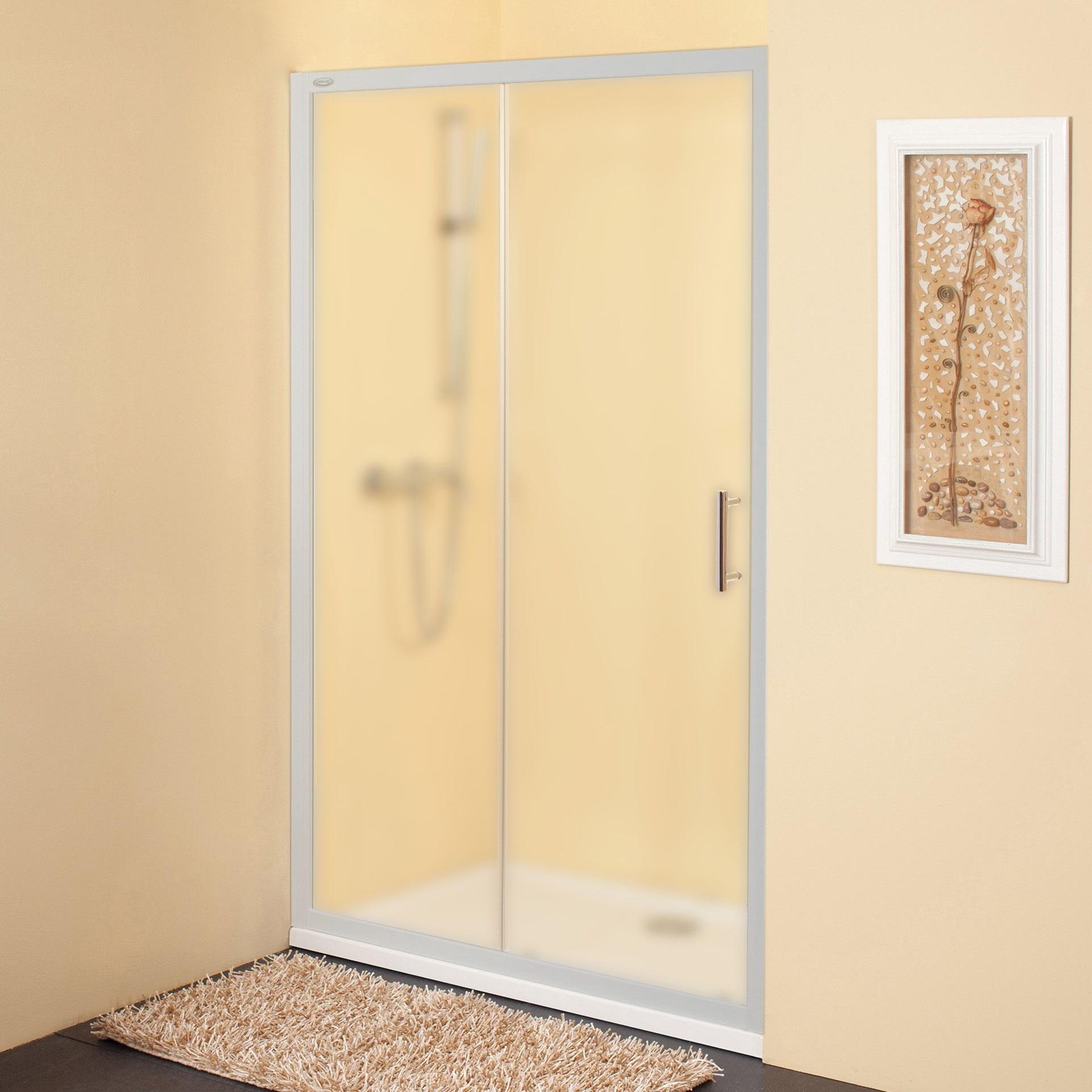 Kolpa San SQ Line 130 Chrome tuš vrata samostojeća dvodelna visine 1900mm sa kaljenim Chinchila staklom debljine 5/6mm 511680