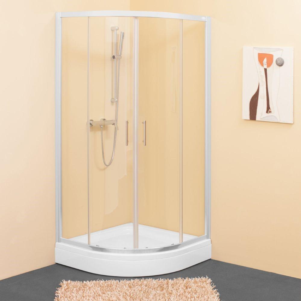 Kolpa San SQ Line 80x100 Chrome tuš kabina polukružna visine 1900mm sa kaljenim providnim staklom debljine 5/6mm 511480