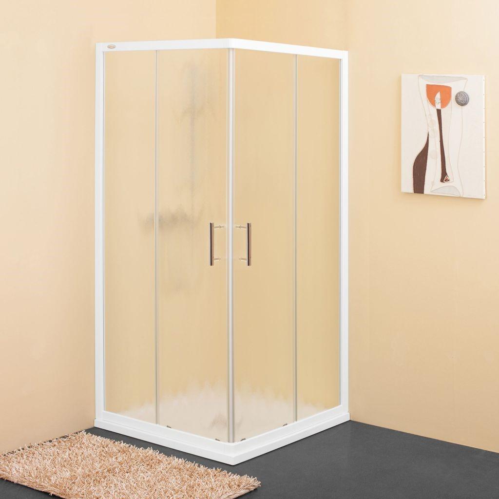Kolpa San SQ Line 80x100 White tuš kabina četvrtasta visine 1900mm sa kaljenim Chinchilla staklom debljine 5/6mm 511290