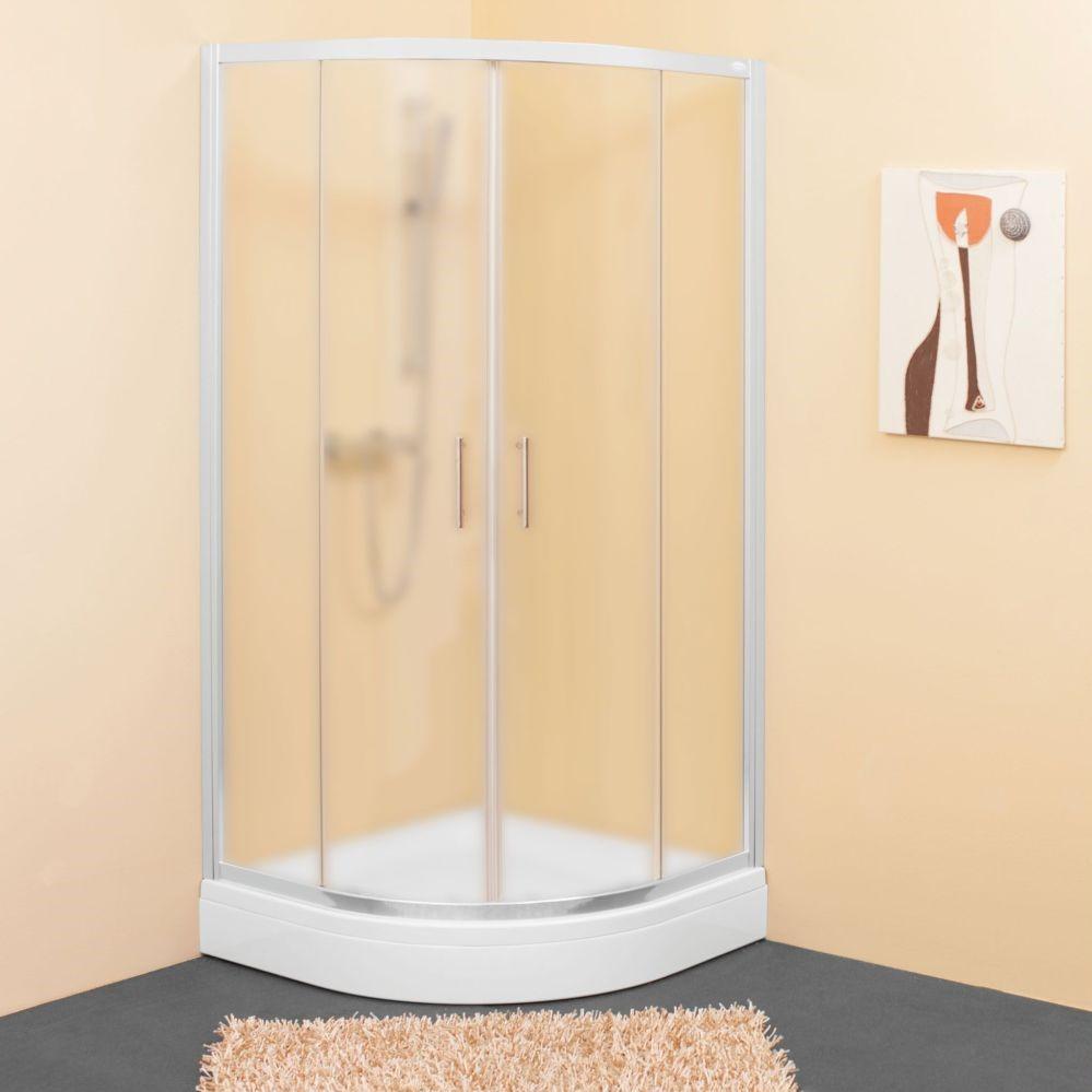 Kolpa San SQ Line 90x120 R550 Chrome tuš kabina polukružna visine 1900mm sa kaljenim Chinchilla staklom debljine 5/6mm 511520