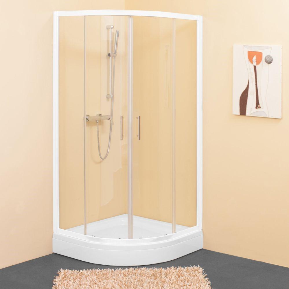 Kolpa San SQ Line 90x90 R550 White tuš kabina polukružna visine 1900mm sa kaljenim providnim staklom debljine 5/6mm 511110