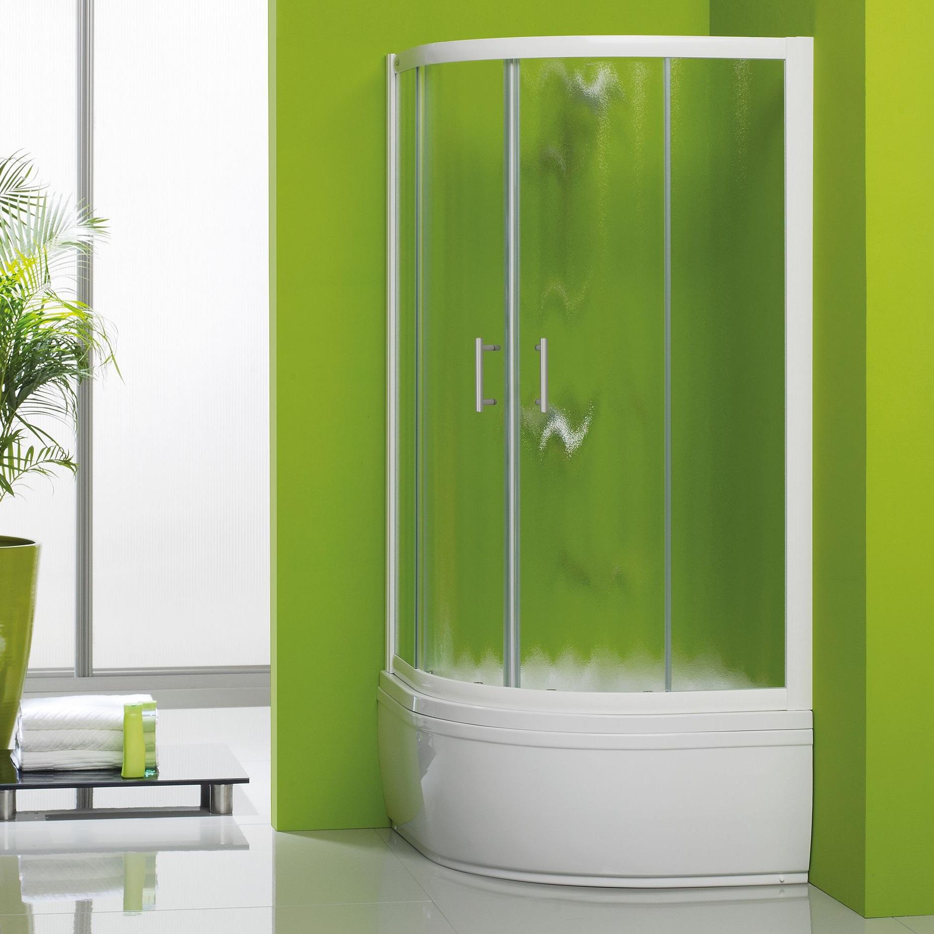 Kolpa San SQ Line Dixie 90x90 R550 White tuš kabina polukružna visine 1600mm sa kaljenim Chinchilla staklom debljine 5/6mm 511490