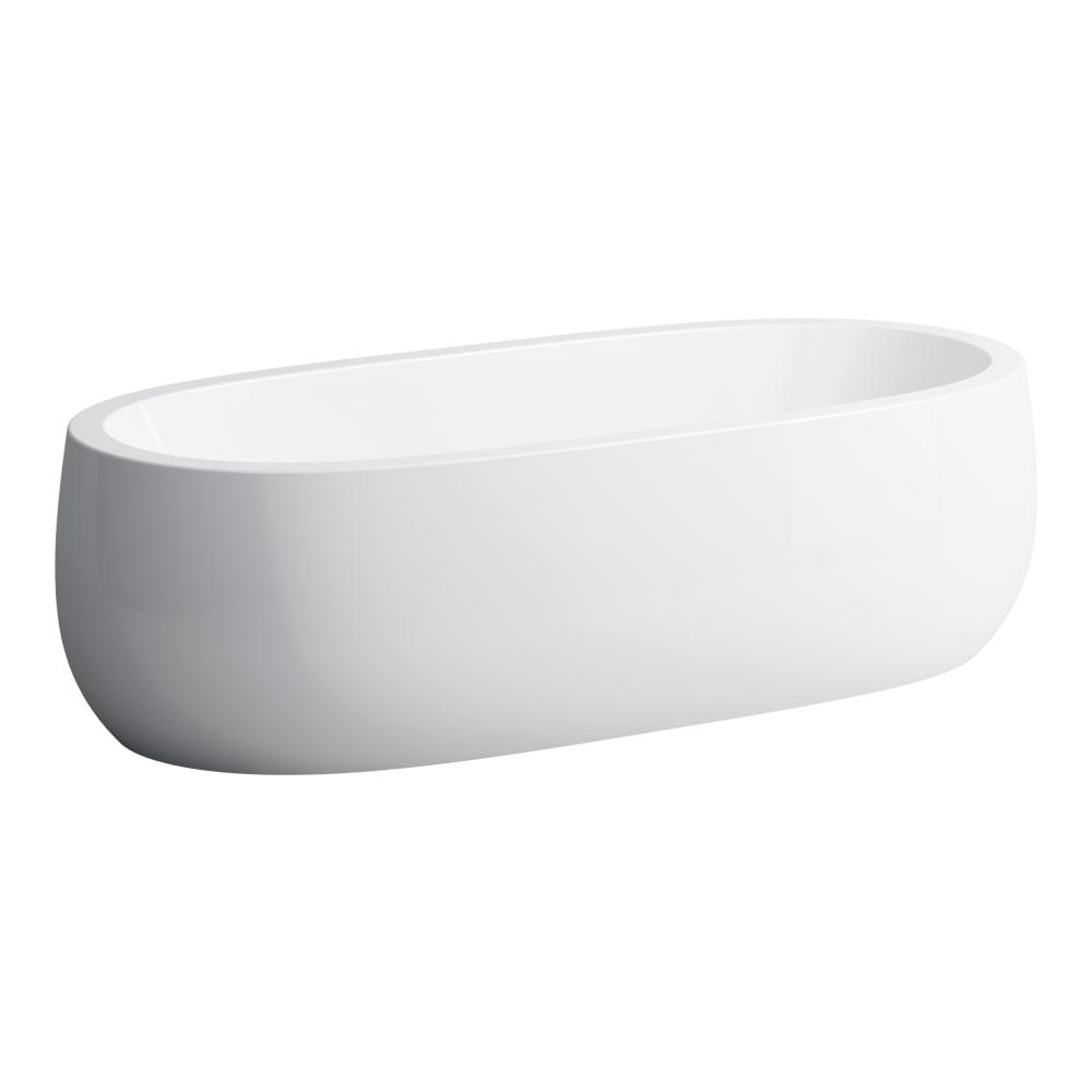 Laufen Il Bagno Alessi White kada 183x87x53 ovalnog oblika, samostojeća sa centralnim izrezom i ramom prelivom i click-clack ovodnim ventilom sistemom za podizanje i sensor streered air massage 2.4597.2.000.605.1