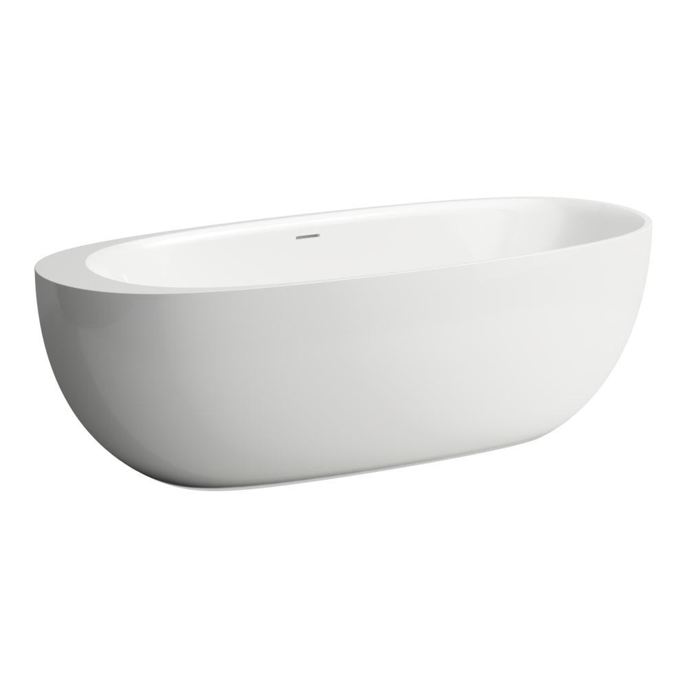 Laufen Il Bagno Alessi White kada 185x80x59 samostojeca sa integrisanim prelivom i click-clack odvodnim ventilom 2.2097.2.000.000.1