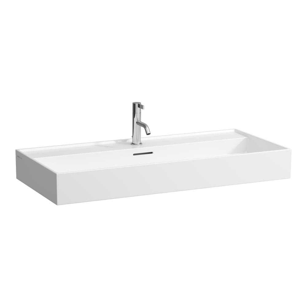 Laufen Kartell White umivaonik (lavabo) 100x46x12 konzolni i nadgradni sa rupom za bateriju i prelivom 8.1633.7.000.104.1