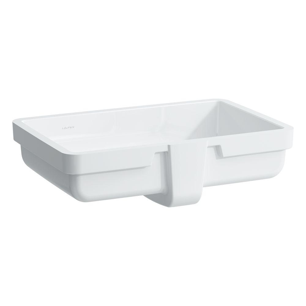 Laufen Living White umivaonik (lavabo) 54,5x36x15,5 podgradni četvrtasti bez rupe za bateriju 8.1243.0.000.109.1