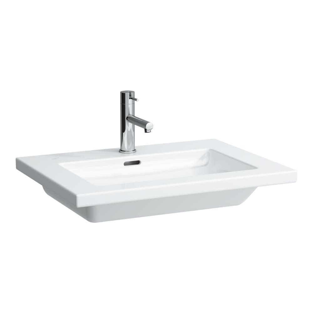 Laufen Living White umivaonik (lavabo) 65x48x11 konzolni i nadgradni sa rupom za bateriju i prelivom 8.1643.1.000.104.1