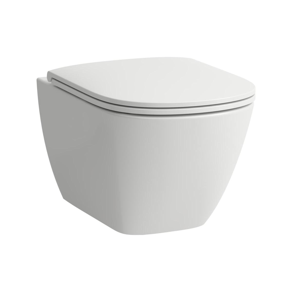 Laufen Lua Rimless White WC šolja 36x52x35 konzolna četvrtasta 8.2008.0.000.000.1 + Laufen Lua Slim SoftClose White daska za WC šolju sporospuštajuća i lakoskidajuća od duroplasta 8.9108.3.000.000.1