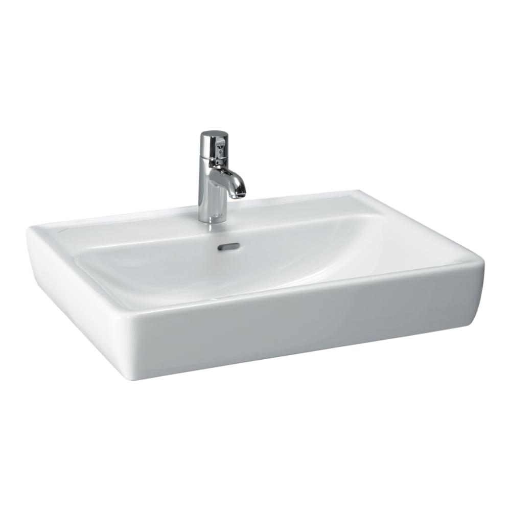 Laufen Pro White umivaonik (lavabo) 55x48x11,5 konzolni i nadgradni sa rupom za bateriju i prelivom 8.1795.1.000.104.1