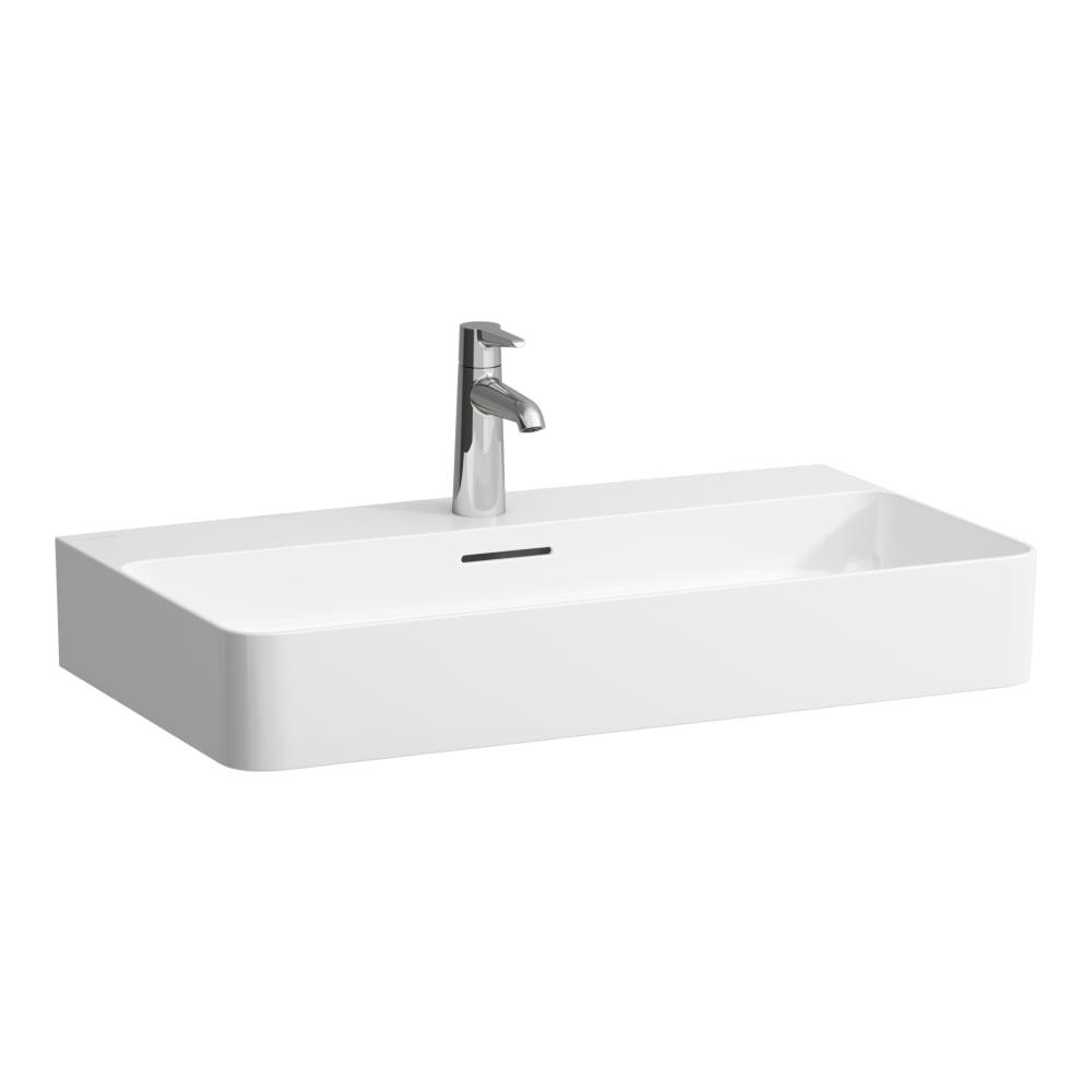 Laufen Val White umivaonik (lavabo) 75x42x11,5 konzolni i nadgradni sa rupom za bateriju i prelivom 8.1628.5.400.104.1