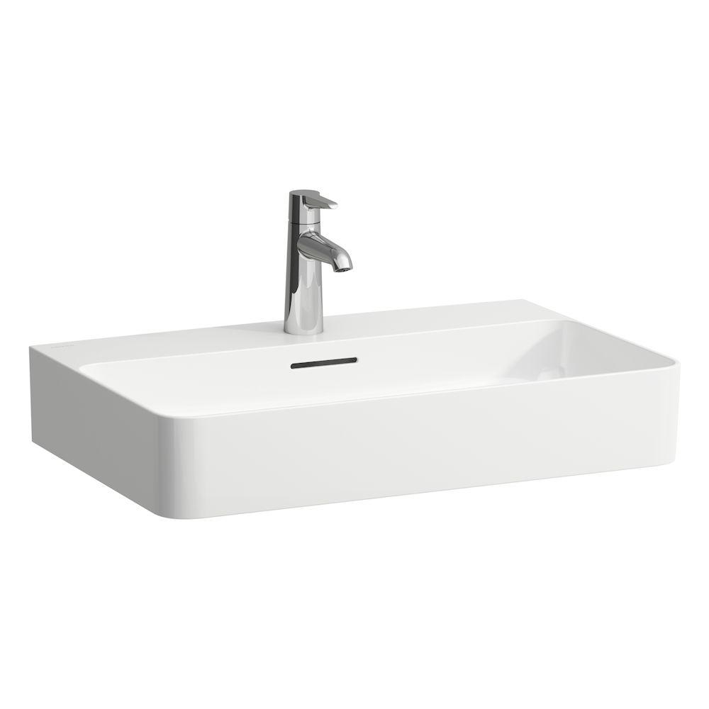 Laufen Val White umivaonik (lavabo) 65x42x11,5 konzolni i nadgradni sa rupom za bateriju i prelivom 8.1628.4.000.104.1