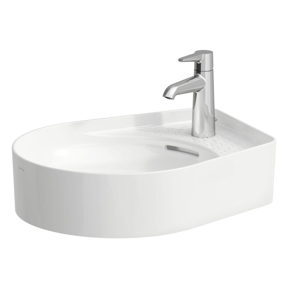 Laufen Val White umivaonik (lavabo) 50x40x12,5 nadgradni sa rupom za bateriju i prelivom 8.1228.1.000.104.1